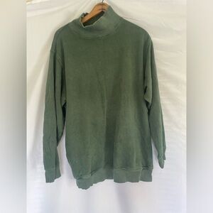 Aerie Small Oversized Green Mockneck Crewneck